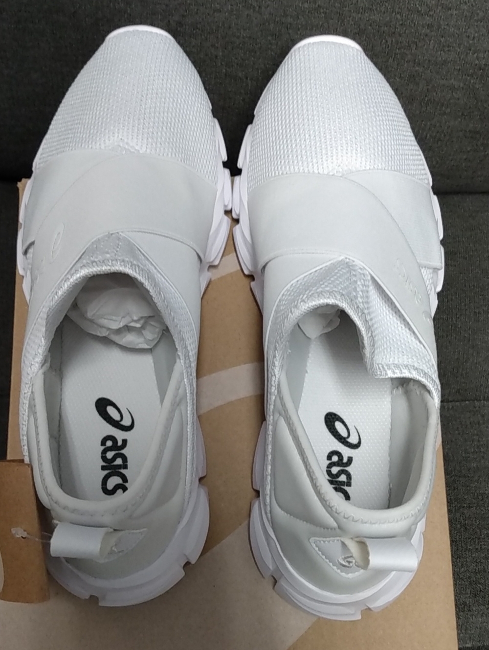ASICS Slip-On Sneakers Quantum Lyte Slip-On Womens Sz 10 Shoe White 1202A257-100 - Picture 15 of 16